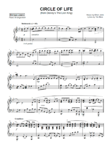 Circle_of_life_Sheet Music