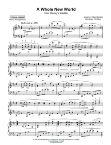 aladdin sheet music