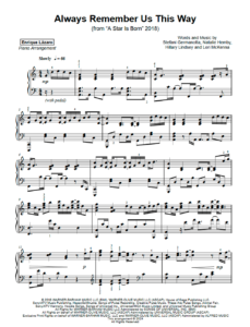 A Star is born sheet music