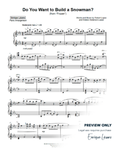 do you want to build a snowman? From Frozen Piano Sheet Music